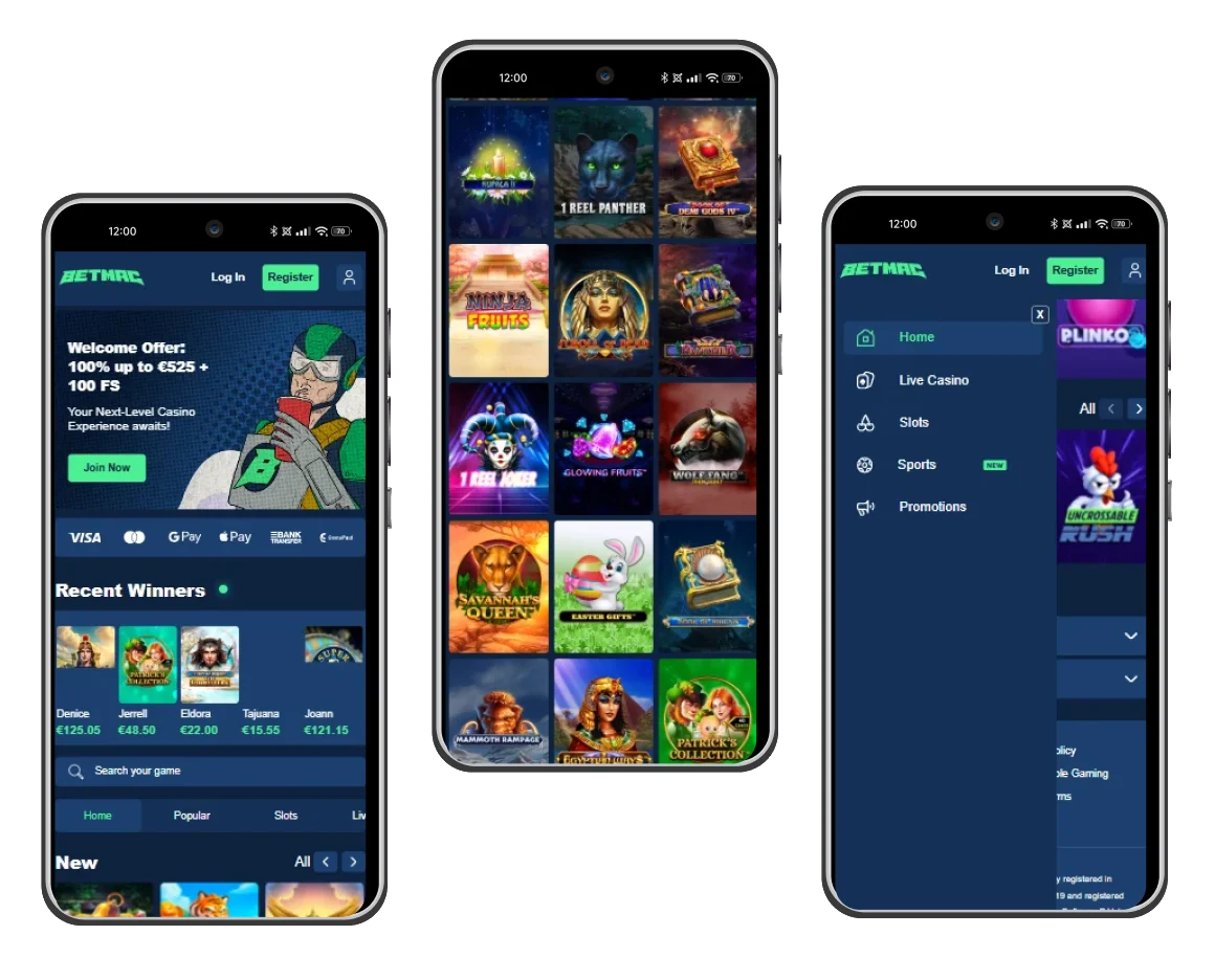 betmac casino mobile version